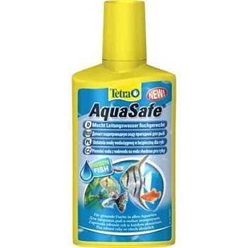 TETRA AquaSafe Препарат для подготовки водопроводной воды в воду, пригодную для обитания аквариумных рыб 100мл. купить 