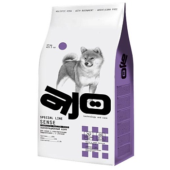 AJO Sense сузой для собак с чувствительным пищеварением с гречкой 12кг купить 