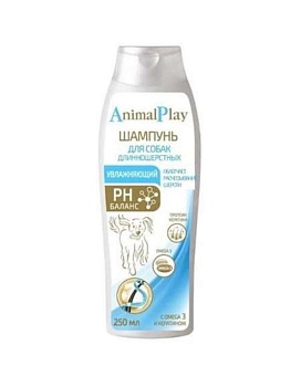 Animal Play-Увлажняющий шампунь с Omega 3 и кератином для длинношерстных собак 250мл купить  зоотовары для животных