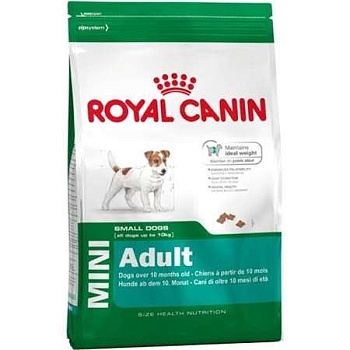 Royal Canin Mini Adult Корм для Взрослых Собак Мелких Пород с 10 Месяцев до 8 Лет 8кг купить  зоотовары для животных