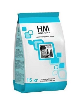 Наша Марка Корм для Привередливых Кошек с Лососем и Рисом 15кг купить  зоотовары для животных