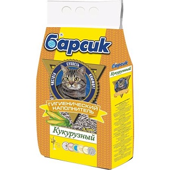 Наполнитель для кошек Барсик для кошек Кукурузный 3х4,54л купить  зоотовары для животных