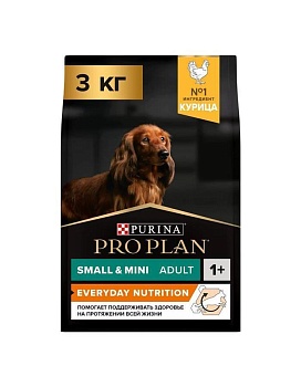 Pro Plan Small & Mini Adult сухой корм для собак мелких и карликовых пород 1 - 10 кг Курица 3кг купить  зоотовары для животных