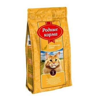 РОДНЫЕ КОРМА сухой корм для взрослых кошек курица 2,045кг купить  зоотовары для животных