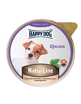 Happy Dog Natur Line консервы для собак Кролик паштет 10х125гр купить  зоотовары для животных