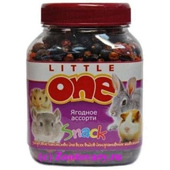 LITTLE ONE Лакомство для грызунов Ягодное ассорти шиповник,рябина,боярышник,можжевельник,черноплодная рябина 200г купить  зоотовары для животных