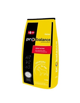 ПРОБАЛАНС Immuno Adult Active для взрослых собак с высокой активностью 15кг купить  зоотовары для животных