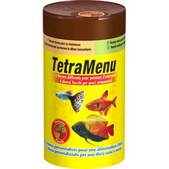 TETRA Menu Основной корм для аквариумных рыб 4 различных вида корма в одной упаковке 100мл. купить  зоотовары для животных