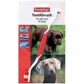 Beaphar Toothbrush Зубная Щетка Двойная для Собак Всех Размеров купить  зоотовары для животных