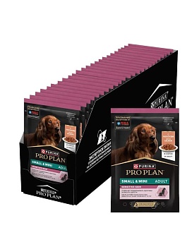 PRO PLAN влажный корм для взрослых собак с чувствительным пищеварением, с лососем в соусе 26х85г купить  зоотовары для животных