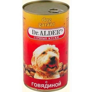 Dr. Alders Dog Garant Говядина 12х1230г купить  зоотовары для животных