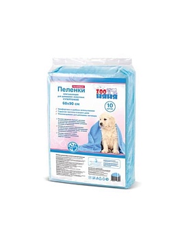 ЗОО Няня Гелевые пеленки тонкие 60х90 №10 10шт купить  зоотовары для животных