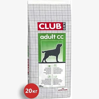 ROYAL CANIN CLUB ADULT CC PRO сухой корм для взрослых собак всех пород с умеренной активностью 20кг купить  зоотовары для животных