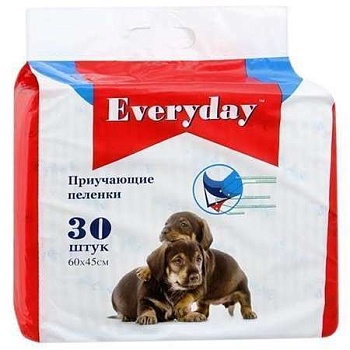 Everyday Впитывающие Пеленки для Животных Гелевые 60Х45См 30шт купить  зоотовары для животных