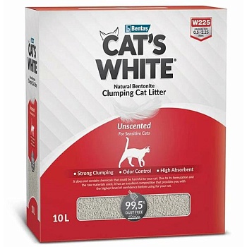 Cat`s White BOX Natural наполнитель комкующийся натуральный без ароматизатора для кошачьего туалета 10л купить  зоотовары для животных