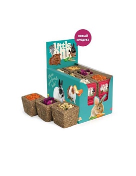 LITTLE ONE Корзинка для всех видов грызунов и кроликов из луговых трав с наполнением, ассорти (пастернак, цукини, морковь, яблоко, бутоны роз, тыква), 65 г 12 шт купить  зоотовары для животных
