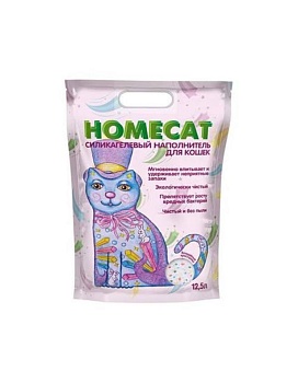HOMECAT Волшебные кристаллы силикагелевый наполнитель для кошачьих туалетов 12,5л купить  зоотовары для животных