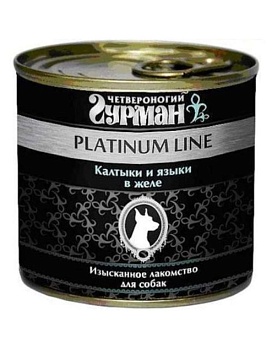 Четвероногий Гурман Платиновая Линия для Собак Калтыки и Языки в Желе 12х240г купить  зоотовары для животных