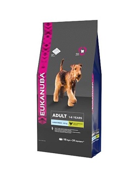 EUKANUBA ADULT LARGE BREED сухой корм для взрослых собак крупных пород 3кг купить  зоотовары для животных