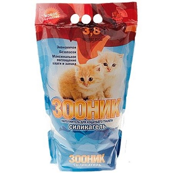 Зооник Cиликагель 3,8л купить  зоотовары для животных