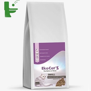 Eko Cat`s Small древесный комкующийся наполнитель 40л купить  зоотовары для животных