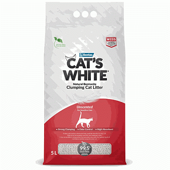 Наполнитель Cat's White Natural комкующийся натуральный 5л купить  зоотовары для животных
