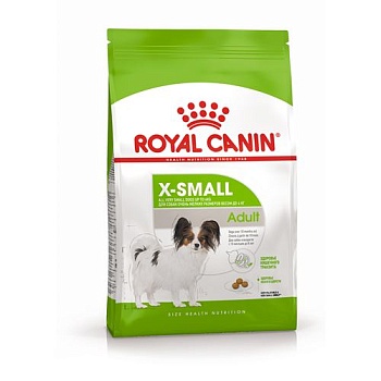 Royal Canin X-Small Adult Корм для Собак Миниатюрных Размеров от 10 Месяцев до 8 Лет 500г купить  зоотовары для животных