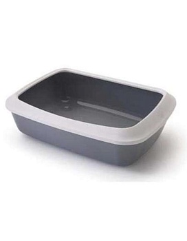 Savic Туалет для Кошек Litter Tray Isis 50 См с Бортиком Серый 0264-00Wg купить  зоотовары для животных