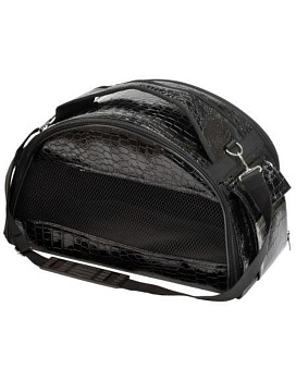 ЗООНИК Сумка - переноска (средняя) полукруглая из кожзама черная 420х230х250 купить  зоотовары для животных