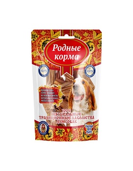 РОДНЫЕ КОРМА Традиционные лакомство для собак потроха говяжьи 30гр купить  зоотовары для животных