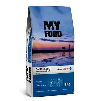 Myfood Canine Adult Medium & Large Breed Multi-Dog with Lamb & Rice сухой корм для собак с ягненком и рисом 12кг купить  зоотовары для животных
