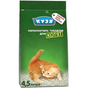 Наполнитель для кошек Кузя для Котят 4,5л купить  зоотовары для животных