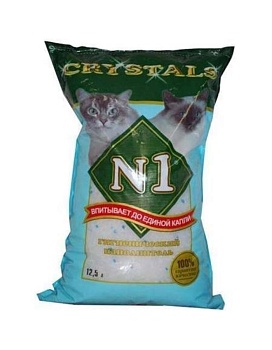 №1 Crystals Силикагелевый наполнитель для кошек 4x12,5л купить  зоотовары для животных
