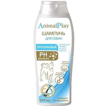 Animal Play-Протеиновый шампунь для собак всех пород 250 мл купить  зоотовары для животных