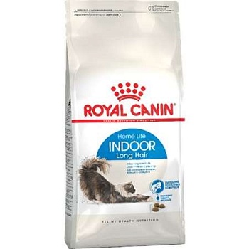 Royal Canin Индор Лонг Хэйр 35 для Длинношерстных Кошек от 1 до 10Лет 2кг купить  зоотовары для животных