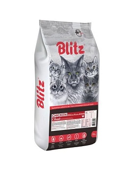 Blitz Сухой Корм для Взрослых Кошек Курица 10кг купить  зоотовары для животных