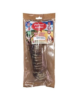 РОДНЫЕ КОРМА лакомство для собак трахея говяжья целая сушеная в дровяной печи 1 в упаковке 115г купить  зоотовары для животных