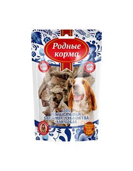 РОДНЫЕ КОРМА Светлые лакомство для собак лёгкое барашек 15гр купить  зоотовары для животных