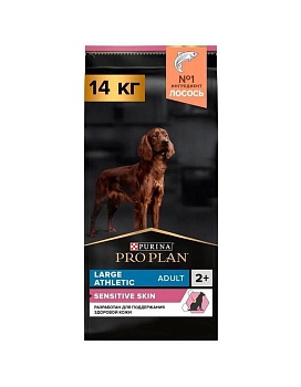 PRO PLAN Adult Large Athletic сухой корм для собак крупных пород с атлетическим телосложением от 25 кг Лосось 14 кг купить  зоотовары для животных