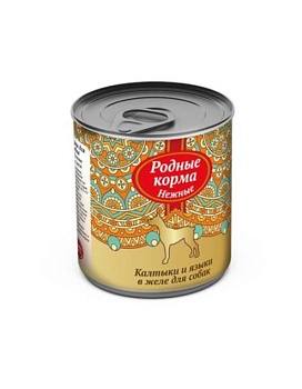 РОДНЫЕ КОРМА консервы для собак Нежные Калтыки и языки в желе 12х240г купить  зоотовары для животных