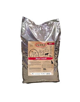 PEPPO Сухой корм для собак Maxi Adult Говядина 15кг купить  зоотовары для животных