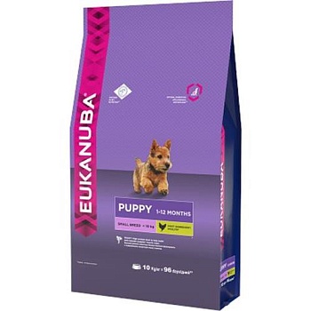 EUKANUBA PUPPY SMALL BREED сухой корм для щенков мелких пород 3кг купить  зоотовары для животных