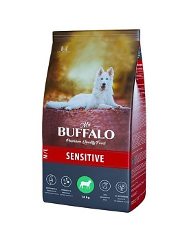 Mr.Buffalo B131 ADULT M/L SENSITIVE сухой корм для собак средних и крупных пород с ягненком 14кг купить  зоотовары для животных