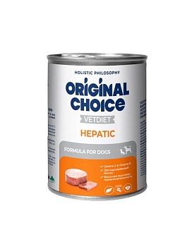 ORIGINAL CHOICE VETDIET Hepatic ветеринарная диета для собак и щенков профилактика болезней печени 6х340г купить  зоотовары для животных