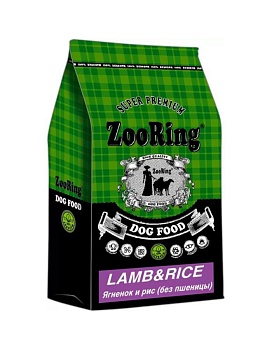 ZooRing Active Dog Сухой корм для собак Ягненок и Рис, 20 кг купить  зоотовары для животных