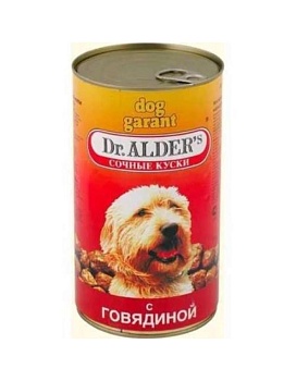 Dr. Alders Dog Garant Говядина 12х1230г купить  зоотовары для животных