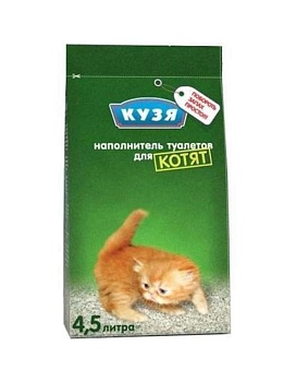 Наполнитель для кошек Кузя для Котят 4х4,5л купить  зоотовары для животных