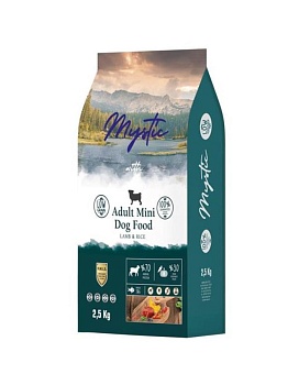 Mystic Adult Mini Dog Food Lamb & Rice сухой корм для собак с ягненком и рисом 2,5кг купить  зоотовары для животных