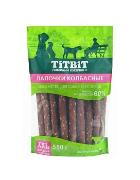 Титбит Палочки колбасные для собак всех пород 550гр купить  зоотовары для животных