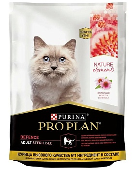 PRO PLAN Nature Elements Adult сухой корм для кошек Курица 200гр купить  зоотовары для животных